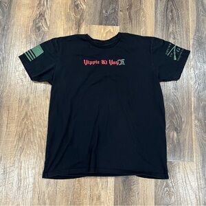 Grunt Style Yippie Ki Yay Short Sleeve XL Black Die Hard Christmas Gun on Back